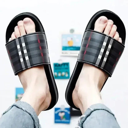 Summer Casual New 2025 Hot Anti-slip Quick-drying Outdoor Slippers, Comfortable Men's Large-sized Flat-heeled Flip-flops
