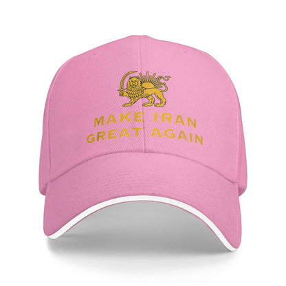 Make Iran Great Again  Baseball Cap  Men Women Print Trucker Hat Summer y2k Retro Running Hippie Sun Visor Baseball Caps