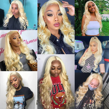 613 Blonde Lace Front Wig Human Hair Body Wave 13X6 Hd Lace Frontal Wig 13X4 Lace Front Human Hair Wig Hd Lace Wig For Women
