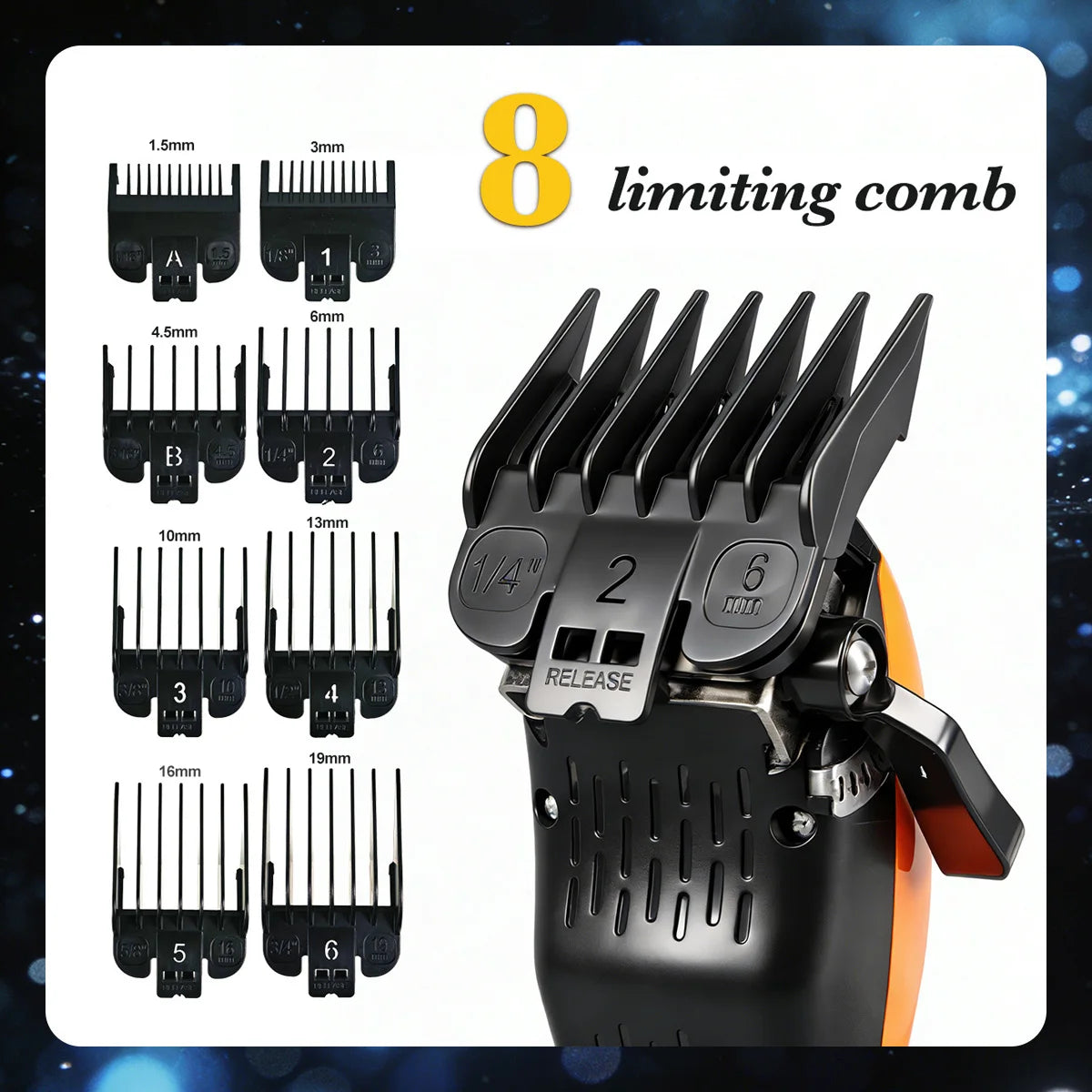 Professional BRDCLIP Barber Cordless Hair Clipper Kit DLC Ceramic Moving Blade Trimmer 75000RPM Grooming Tool Brushless Motor