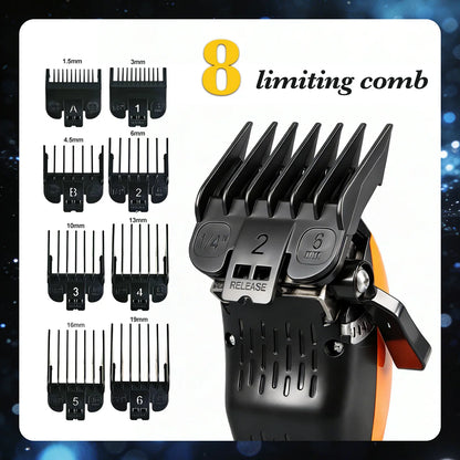 Professional BRDCLIP Barber Cordless Hair Clipper Kit DLC Ceramic Moving Blade Trimmer 75000RPM Grooming Tool Brushless Motor