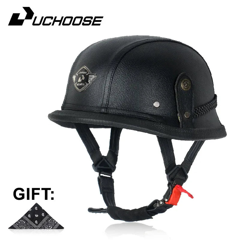Casco abierto Vintage certificado DOT, Casco de cara abierta para motocicleta, Casco Retro 3/4, Casco de crucero, Casco para Mot