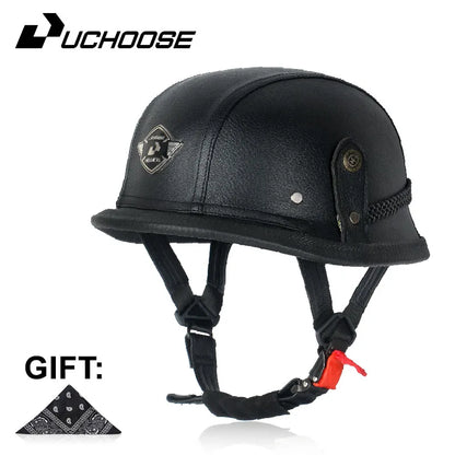 Casco abierto Vintage certificado DOT, Casco de cara abierta para motocicleta, Casco Retro 3/4, Casco de crucero, Casco para Mot