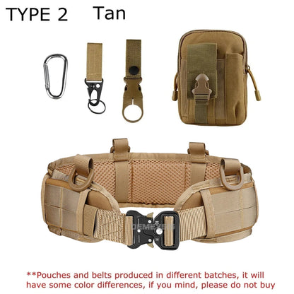 Tactical Padded Belt Airsoft CS Combat Molle Airsoft Belts Duty Paintball Waist Belt War Game Hunting Accessories