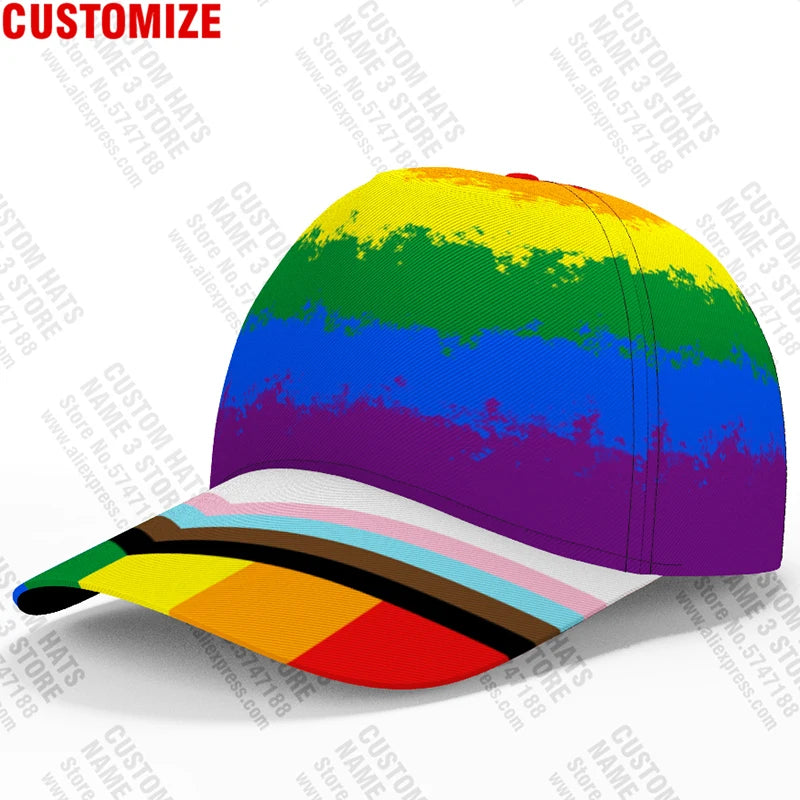 Rainbow Flag Baseball Cap Love Bisexual Gay Pride Hat Lesbian Lgbt Travel Philly Progress Six Colorful Peace Homosexual Headgear