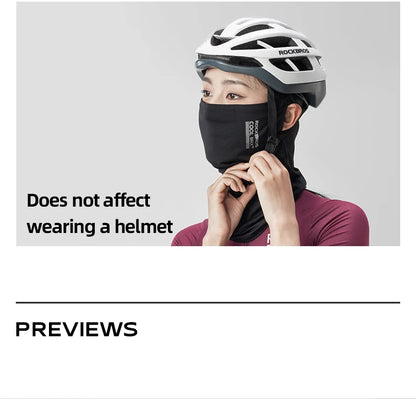 ROCKBROS Ice Silk Cycling Face Mask Summer Anti-UV Quick Dry Breathable Bike Scarf Mask  Fishing Riding Bandana Face Neck Cover