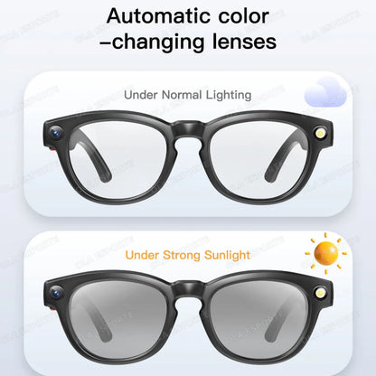 New AI Smart Glasses 4K HD Camera 32GB Memory BT Call Voice Assistant Translate Touch Control Music Player sunglasses Men Women