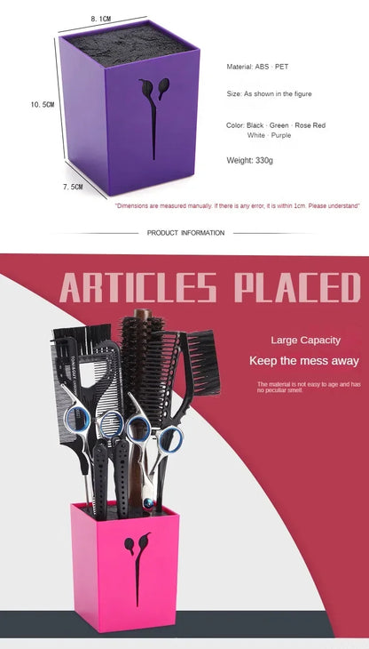 1pcs Hairdressing Scissors Holder Stand Shears Comb Hair Clips Storage Box Salon Hairdresser Scissor Keep Hairdressing Organizer