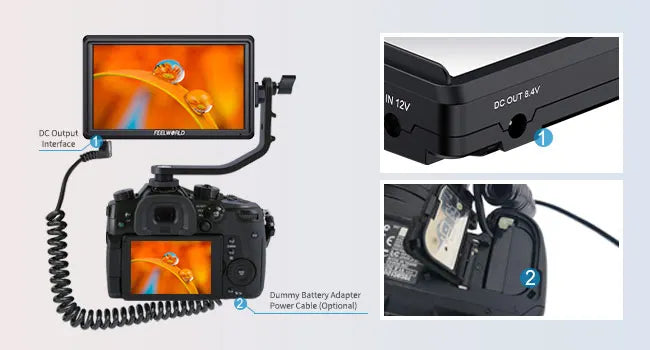 FEELWORLD S55 V3 6 inch Camera DSLR Field Monitor Video Assist IPS 1920x1152 4K HDMI DC Out With 3D LUT