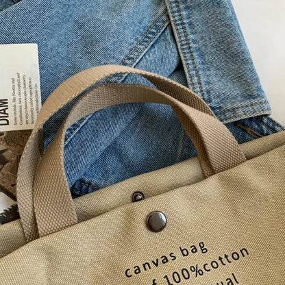 High Quality Canvas Men and Women Simple Cross-body Bag Wash Canvas Thick Handbag Large Capacity Arts Students Package Satchel