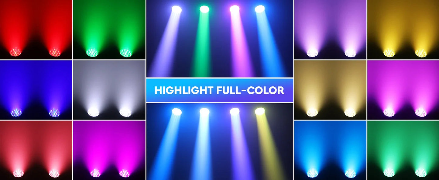 Somspot 19x15W LED Moving Head Lights RGBW Beam Stage Effect Lighting Projector Focusing Light Zoom Wash Lights for Disco Party