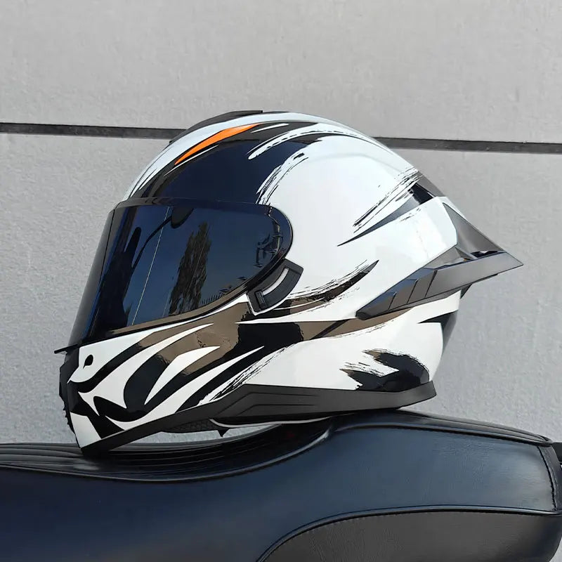 Motorcycle helmet, men's and women's dual lens full face helmet, motorcycle sports car, all season full face helmet