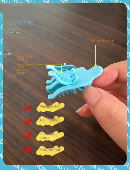 10Pcs New S/L Perm Hair Clip Reusable Hair Curl Barbershop Hook Loop Hair Rollers Styling Clamps Men