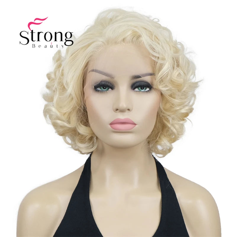 Short Curly Bob Wig Lace Front Wig Pink Synthetic Lace Front Wig For Women Natural Hairline Heat Resistant Synthetic Fiber