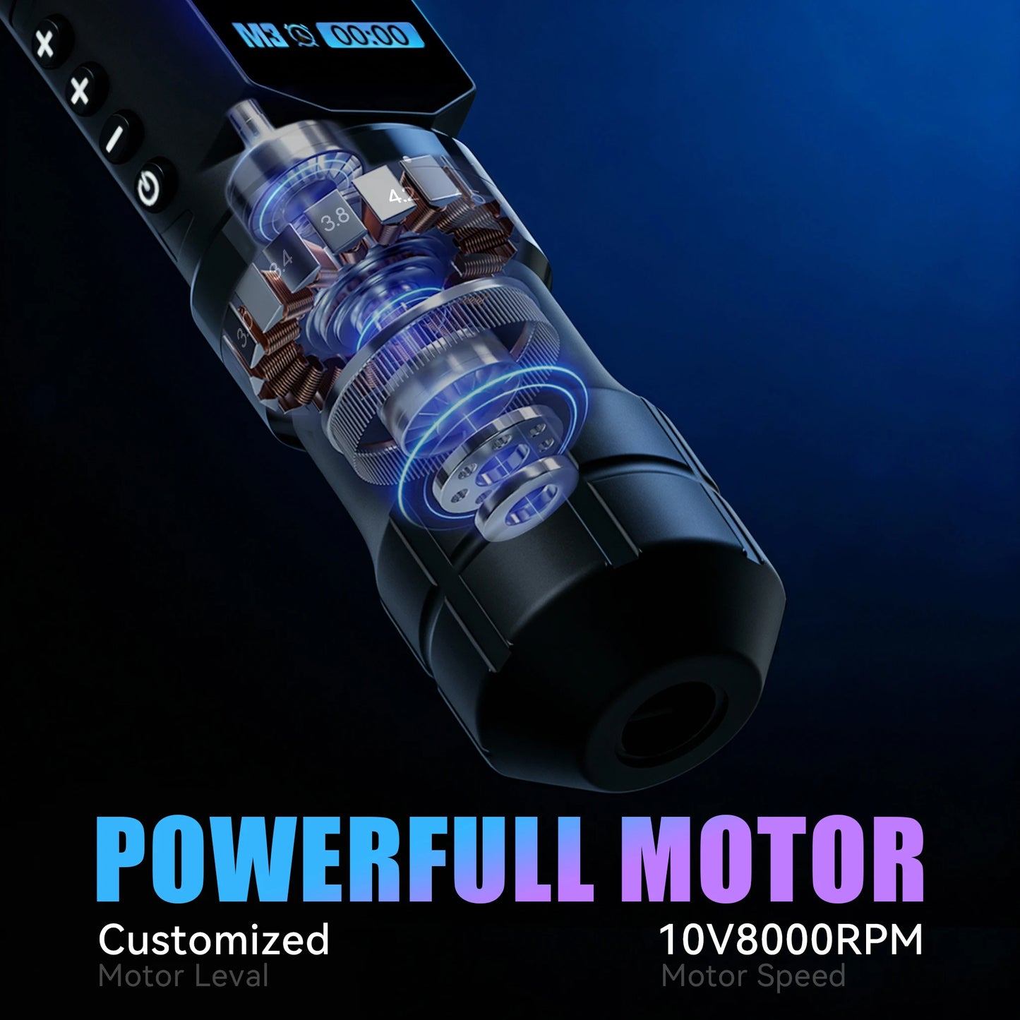 Tattoo Machine Kit Professional Adjustable Stroke Wireless Coreless Brushless Motor Tattoo Pen With Tattoo Ink Tattoo Blue Soap