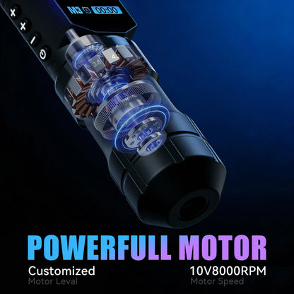 Tattoo Machine Kit Professional Adjustable Stroke Wireless Coreless Brushless Motor Tattoo Pen With Tattoo Ink Tattoo Blue Soap