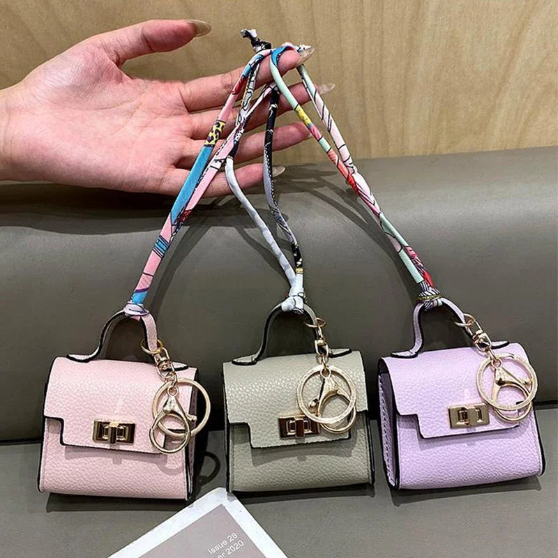 Mini Bag Pendant Small Keychain Case Bag Hanging Accessory Cute Earphone Storage Bag Pendant Keychain Bag Pendant Decoration