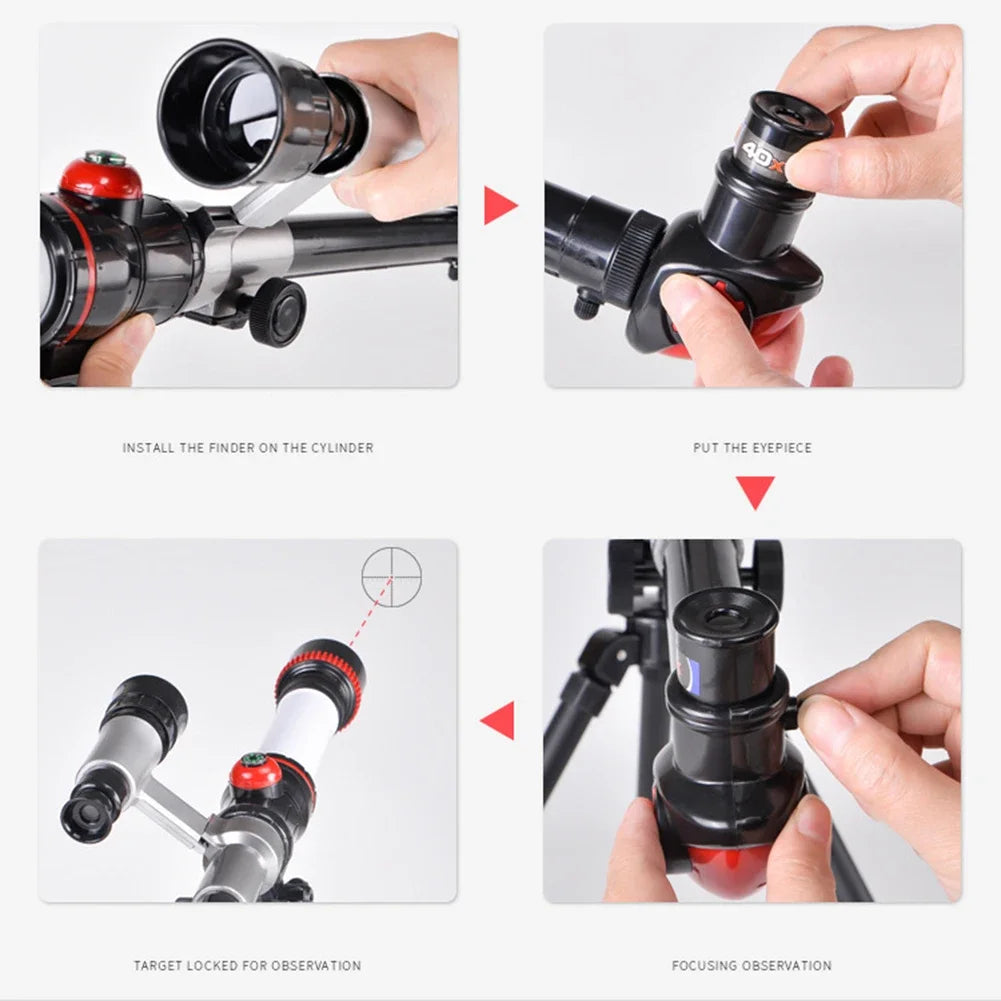 Professional Astronomical Telescope Powerful Monocular Portable HD Moon Space Planet Observation Gifts for Children