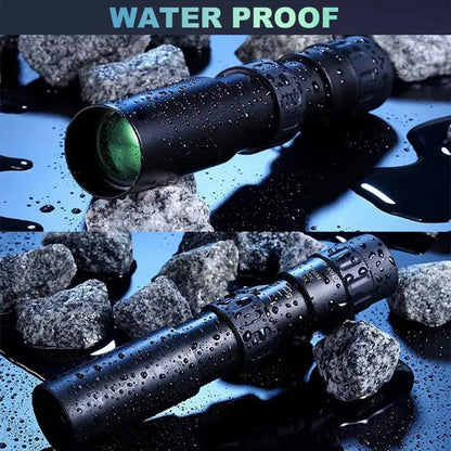 10-300x40 Zoom HD Telescope Portable Professional Monocular with Strong Long Range Low Night Vision Ideal for Hunting Outdoor