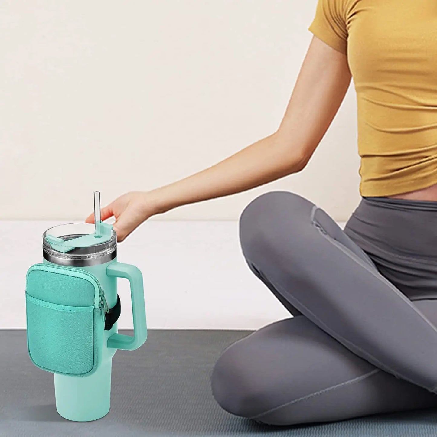 Thermal Mug 1200ml 40oz Handle Tumbler Insulated Car Travel Mug Vacuum Sublimation Stainless Steel H2.0 Flow State Tumbler Cup