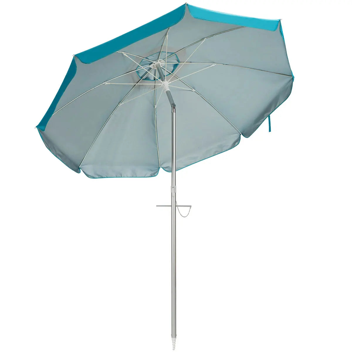6.5FT Patio Beach Umbrella Sun Shade Tilt Aluminum Sports Portable W/Carry Bag