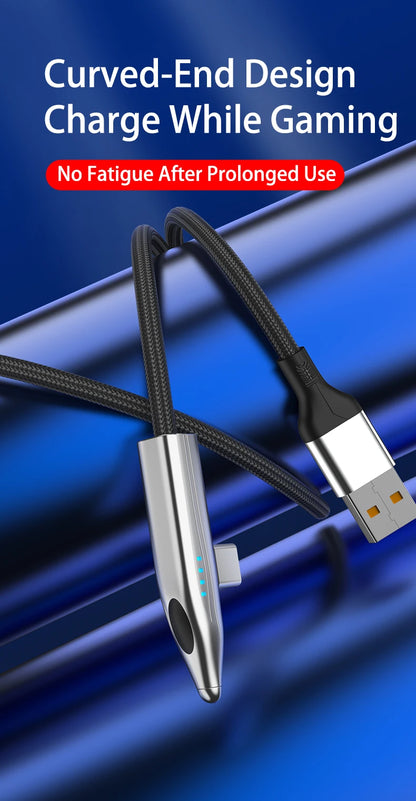 240W 100W Bullet Train Shape Fast Charging Cable 90° Elbow Type C Charger USBA/Type C To Type C Cable for Samsung S25 iPhone 16