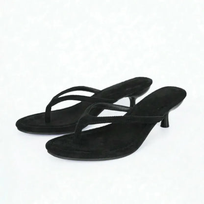 2026 New Brand Fashion Clip Toe Low Heel Women Slippers Ladies Elegant Beach Vacation Dress Slides Concise Summer Shoes