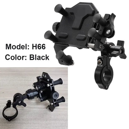 Universal Alloy Motorcycle Phone Holder 360° Adjustable Shock Absorption Motorcycle Mobile Stand Motos Bike Navigation Bracket