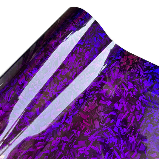 PET Carbon Fiber Sticker Vinyl Paper for Car Vinyl Wrap Glossy Auto Wrapping Cars Film Covering Laser Purple Motorcycles Vinyls