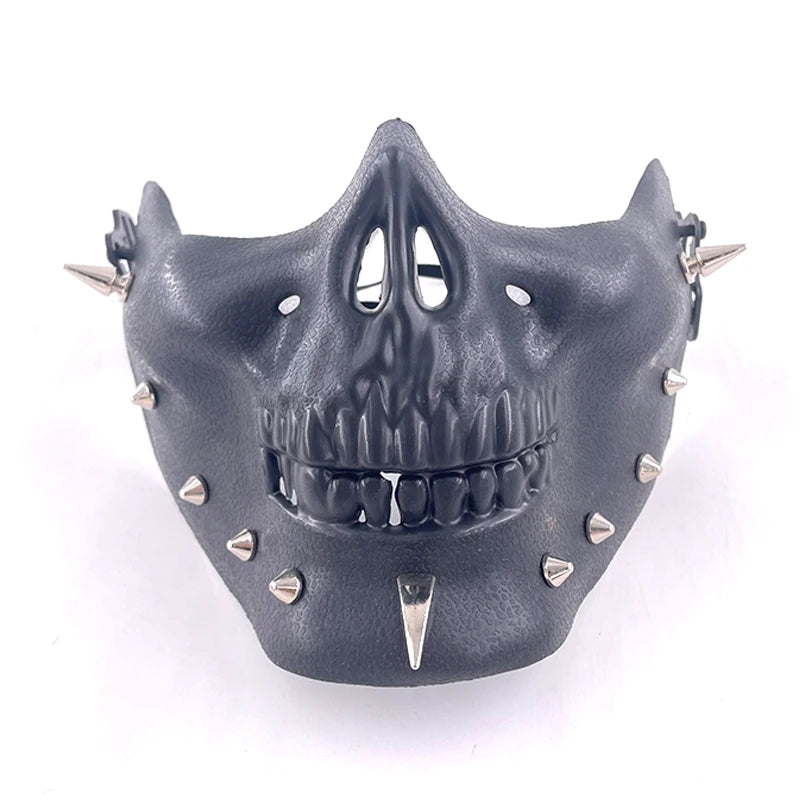 Horror Decorative Half Face Mask Home Party  Items Steampunk Skull Style Headgear Mask For Adult