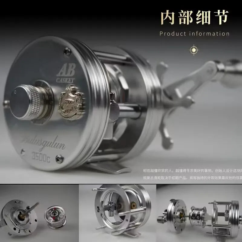 BYBLOS 3500C Baitcasting Reel,Centrifugal Brake,5.5:1,Fishing Reel,220g,Drag Force 5kg