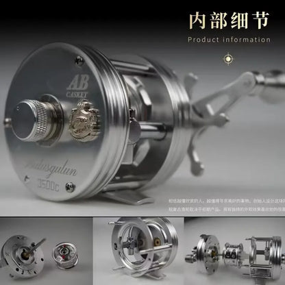 BYBLOS 3500C Baitcasting Reel,Centrifugal Brake,5.5:1,Fishing Reel,220g,Drag Force 5kg