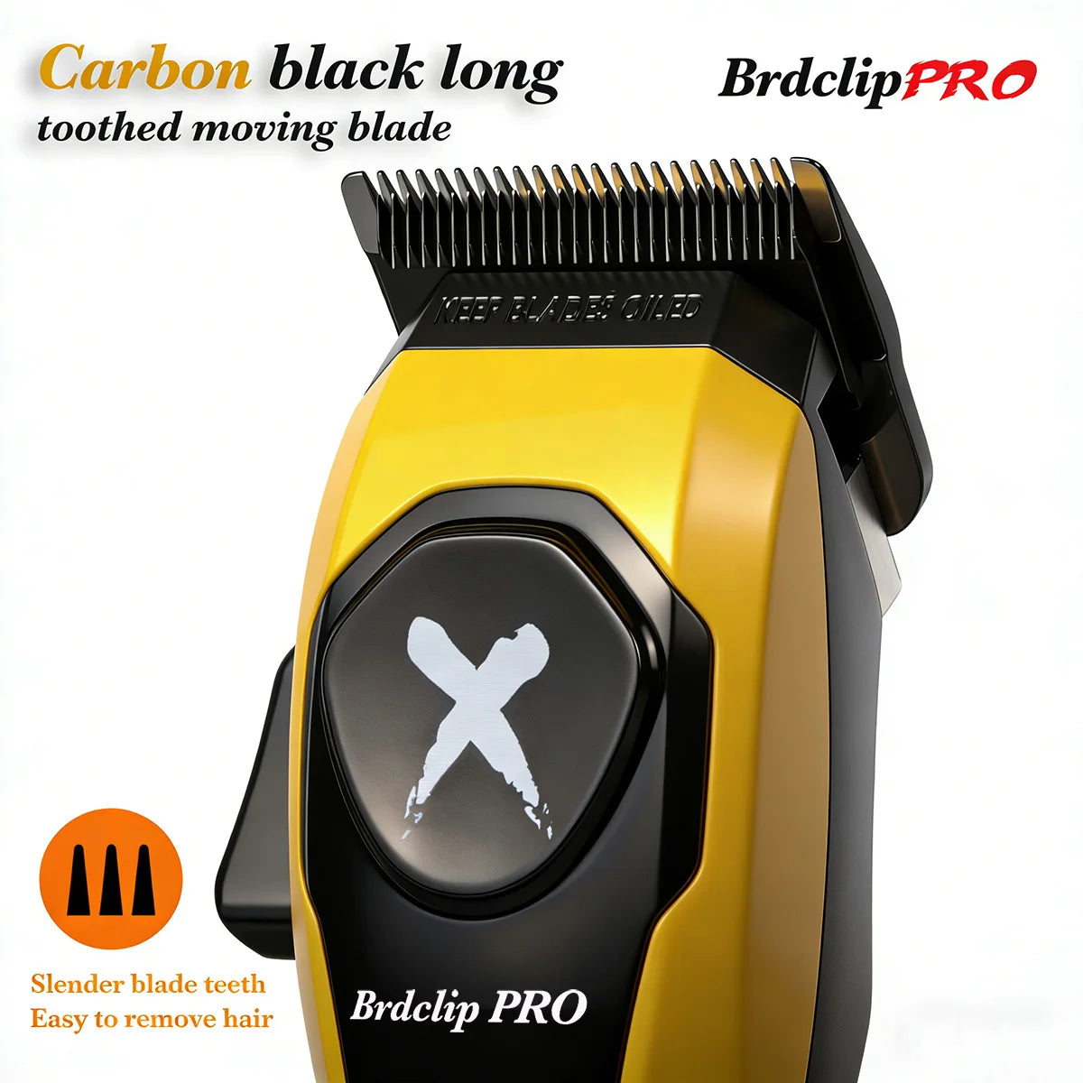 Professional BRDCLIP Barber Cordless Hair Clipper Kit DLC Ceramic Moving Blade Trimmer 75000RPM Grooming Tool Brushless Motor