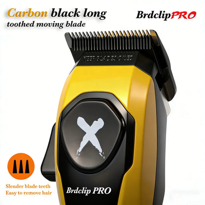 Professional BRDCLIP Barber Cordless Hair Clipper Kit DLC Ceramic Moving Blade Trimmer 75000RPM Grooming Tool Brushless Motor