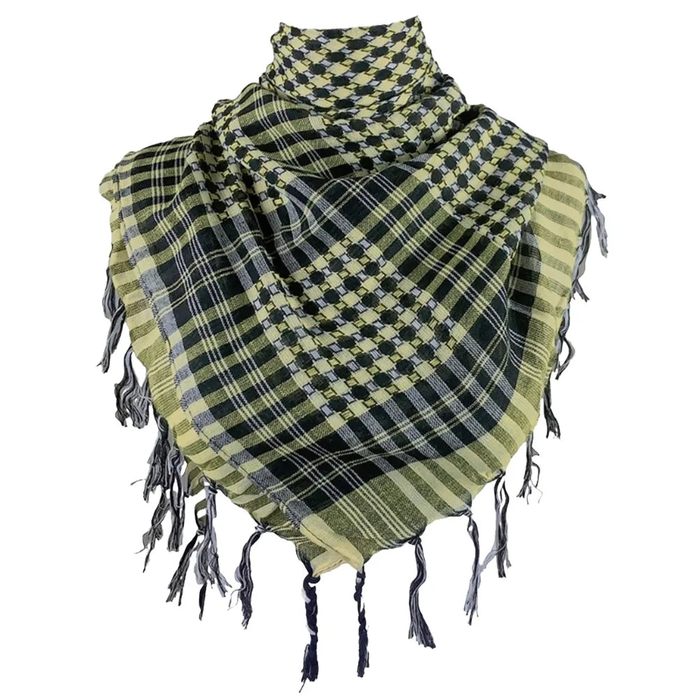 Large Arab Shemagh Headscarf with Tassel Costume Head Neck Scarf Bandana Keffiyeh for Men Women