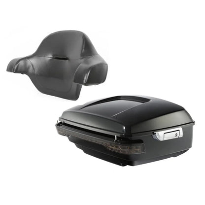 Top Case Moto Tail Bag King Tour Pak Pack Trunk With Turn Signal Led Rack for Harley CVO Road King Street Ultra Glide 2014-Later