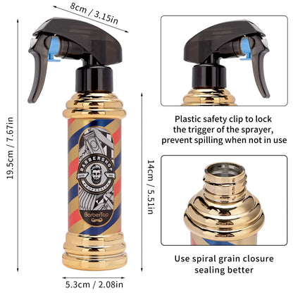 Retro Hairdressing Spray Bottle Refillable Bottles Continuous Mist Watering Can Portable Salon Barber Water Sprayer