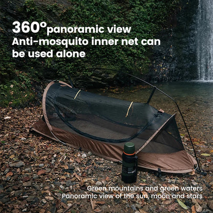 Lightweight Camping Camp bed Tent 1-2 Person Waterproof Sunproof Quick Setup 210D Oxford Backpacking Tent for Hiking Outdoor