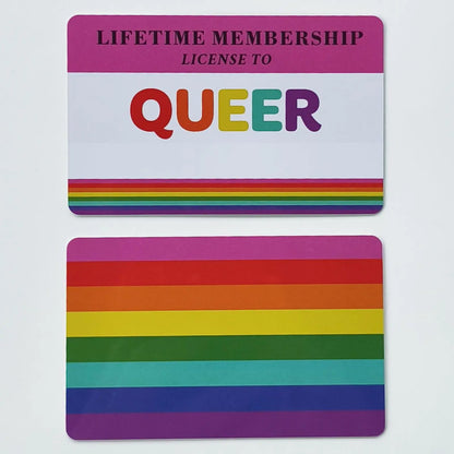Writable LGBTQIA Identity Card LGBT Pride Cards Lifetime Membership Card perfect rainbow community gift