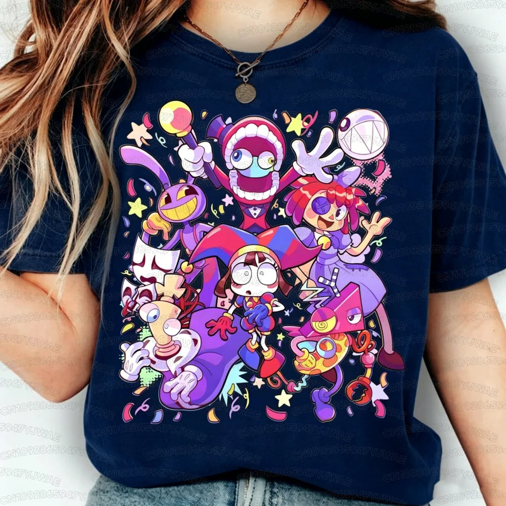 The Amazing Digital Circus Women's Men's Short Sleeve Summer Cotton Y2K Clothing Fashion Comfortable Casual Tops T-shirt