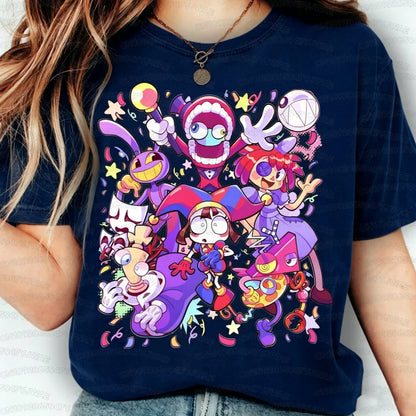 The Amazing Digital Circus Women's Men's Short Sleeve Summer Cotton Y2K Clothing Fashion Comfortable Casual Tops T-shirt