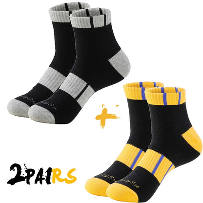 2 Pairs/Lot Running Socks Men Sport Outdoor Casual Cotton Red Stripes Compression Black Colorful Sock Male Gifts 21 Colors