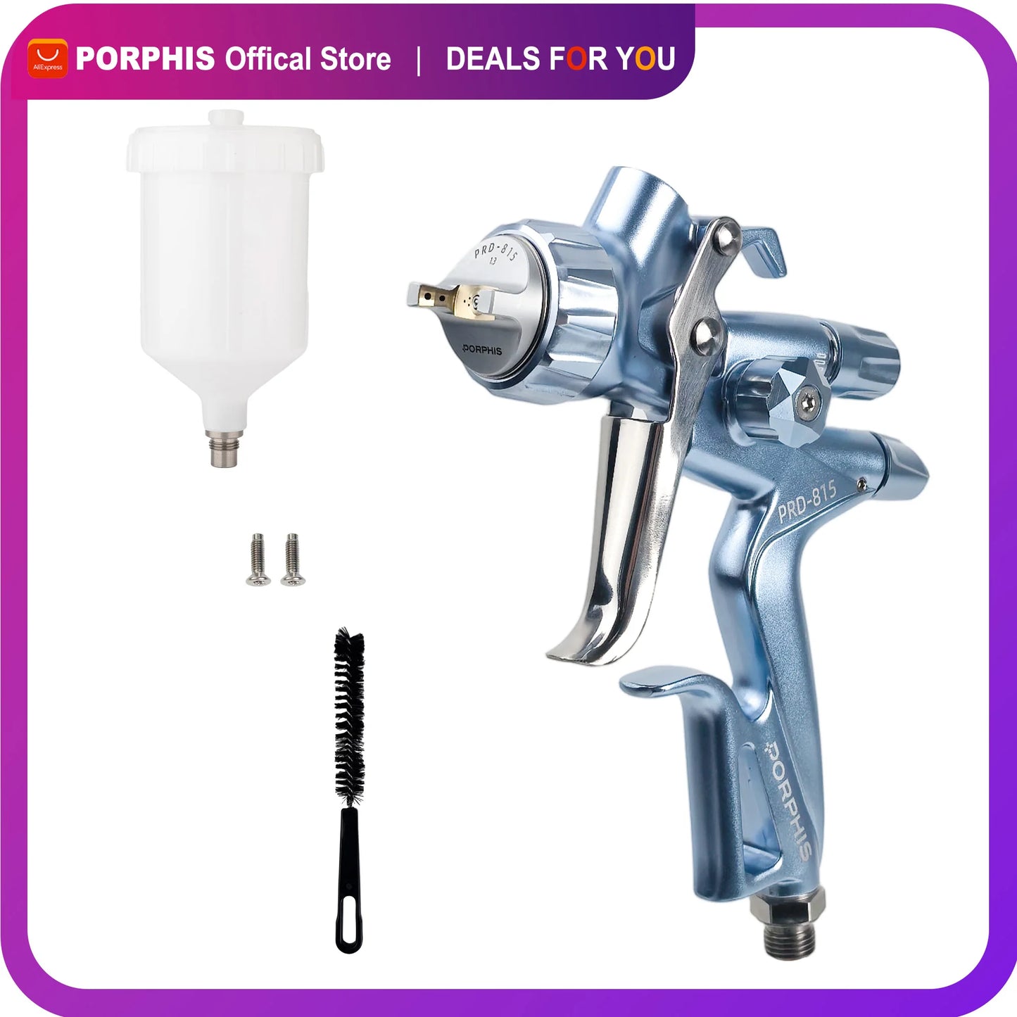 Original PORPHIS PRD-815 MP spray paint gun Gravity Feed paint automotive airbrush paint sprayers for professional car