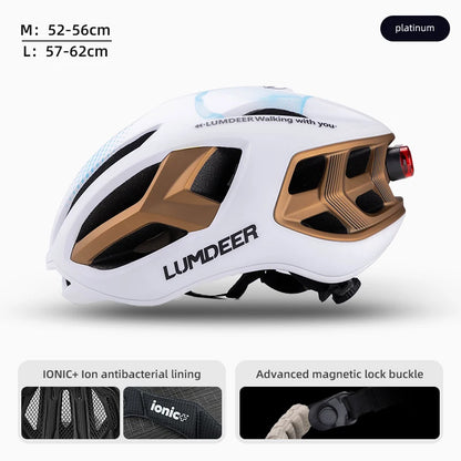 Eastinear new bicycle helmet ultra light breathable men and women outdoor sports cycling safety helmet with magnetic tail light