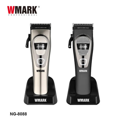 WMARKNG- 8088 external rotor brushless hair clipper with 7200 rpm high speed, 440C precision steel blade, oil head with gradual