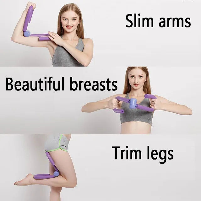 Home Fitness Equipment PVC Leg Thigh Exercisers Gym Sports Thigh Master Leg Muscle Arm Chest Waist Exerciser Workout Machine Gym