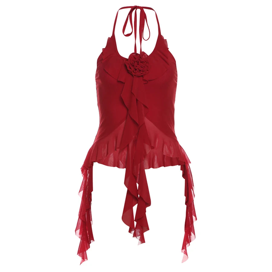 Nibber Hip-hop Summer New Sweet Gentle Cute All-match Fashionable Cool High Street Cool Sexy Women's Thin Backless Halter Vest