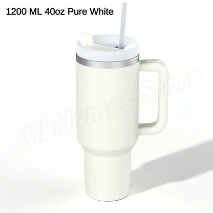 Thermal Mug 1200ml 40oz Handle Tumbler Insulated Car Travel Mug Vacuum Sublimation Stainless Steel H2.0 Flow State Tumbler Cup