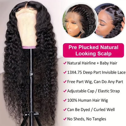 Full Range Lace Front Wigs Long Curly Wave Wig 4x4 5x5 Glueless Deep Wig 13x4 13x6 Lace Front Human Hair Wig 360 Full Lace Wig