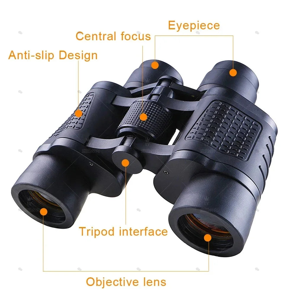 CAOX Professional Binoculars 80X80 Long Range 15000m HD Telescope Low light night vision for Hunting Camping Hiking Trave Sports